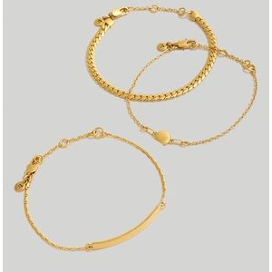 Madewell 3 Pack Bracelet set l, NWT
